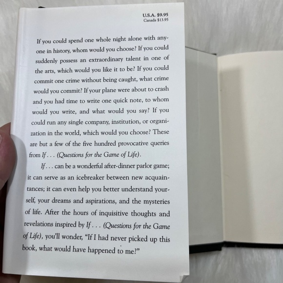 Vintage 1995 If... Questions for the Game of Life Hardcover Book - Picture 5 of 6